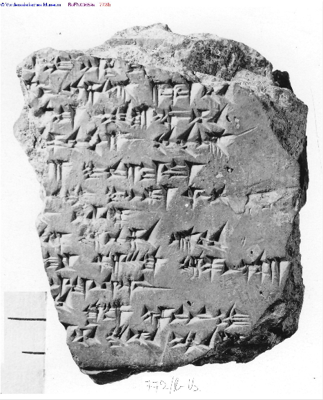 From Mainzer Photoarchiv. © Vorderasiatisches Museum. tablet